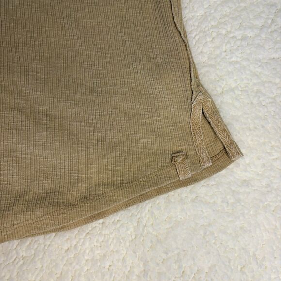 We the Free Oversized Tank Top Women's XL Tan Red Ribbed Boho - Picture 3 of 8